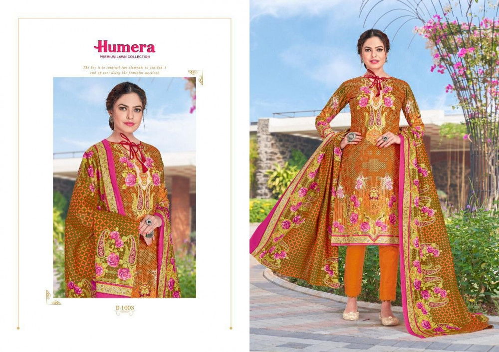 Gul Ahmed Humera 1 Latest Fancy Designer Casual Wear Pure Lawn  Cotton Dress Materials Collection 